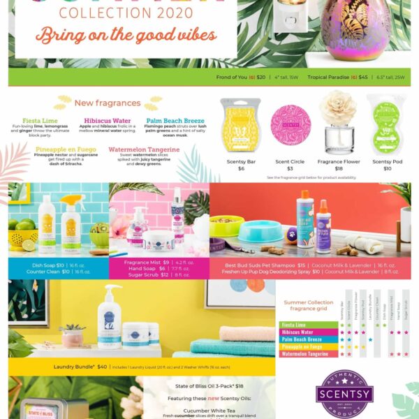 Scentsy 2020 Summer Collection