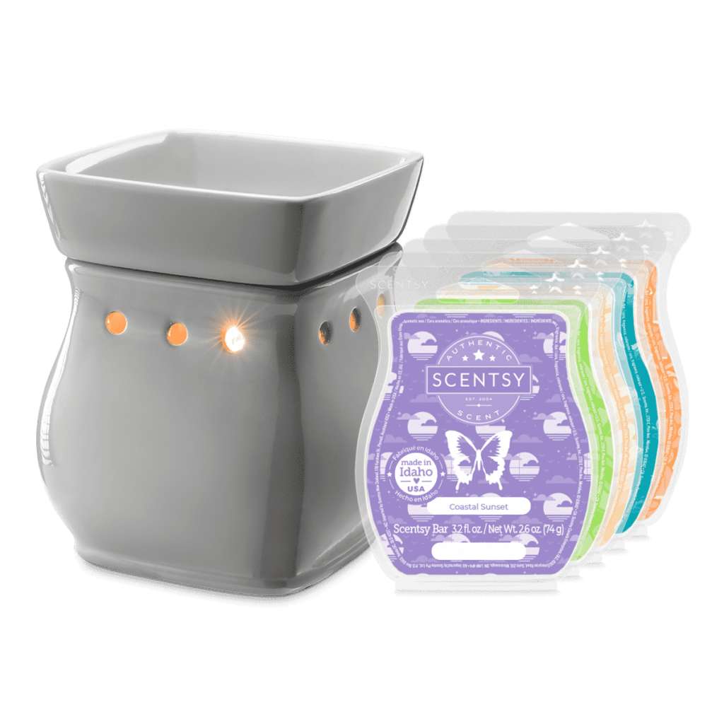 Classic Curve Gloss Gray Scentsy Warmer Bundle | June 2022