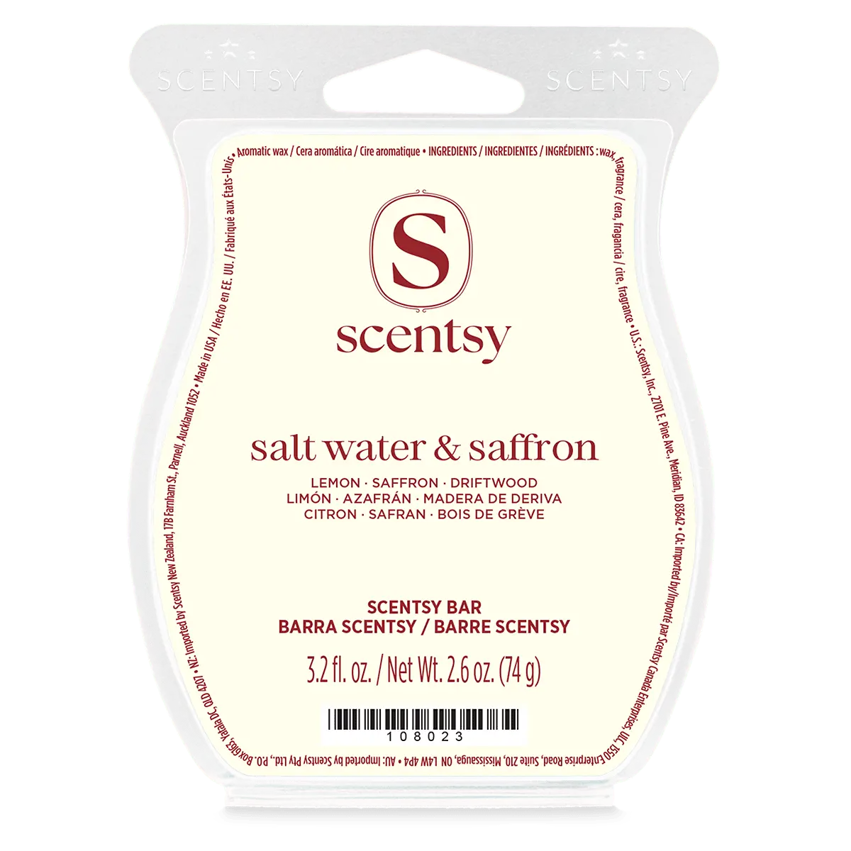 Salt Water &Amp; Saffron Scentsy Bar Salt Water & Saffron Scentsy Wax Bar