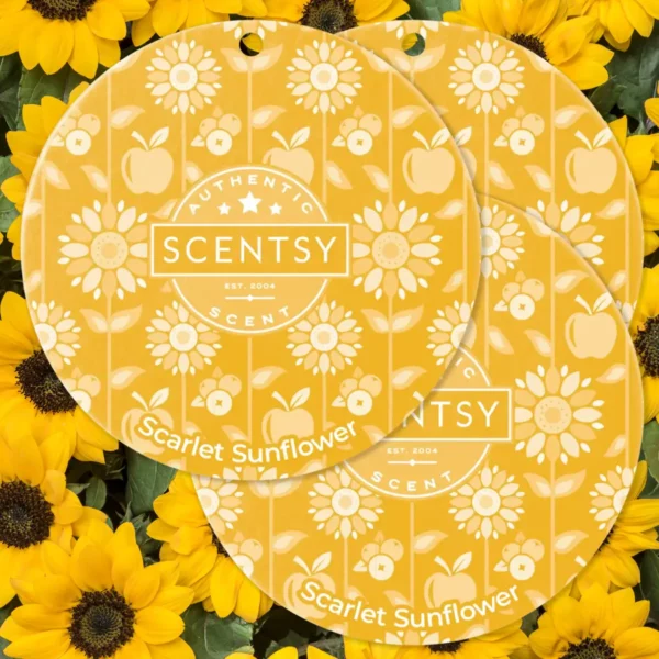Scarlet Sunflower Scentsy Scent Circle 3 Pack Bundle