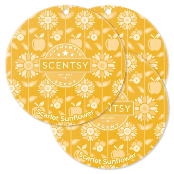 Scarlet Sunflower Scentsy Scent Circle 3 Pack Bundle