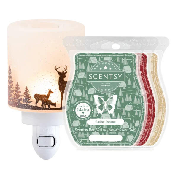Embers & Evenings Mini Scentsy Warmer & 3-Bar Bundle