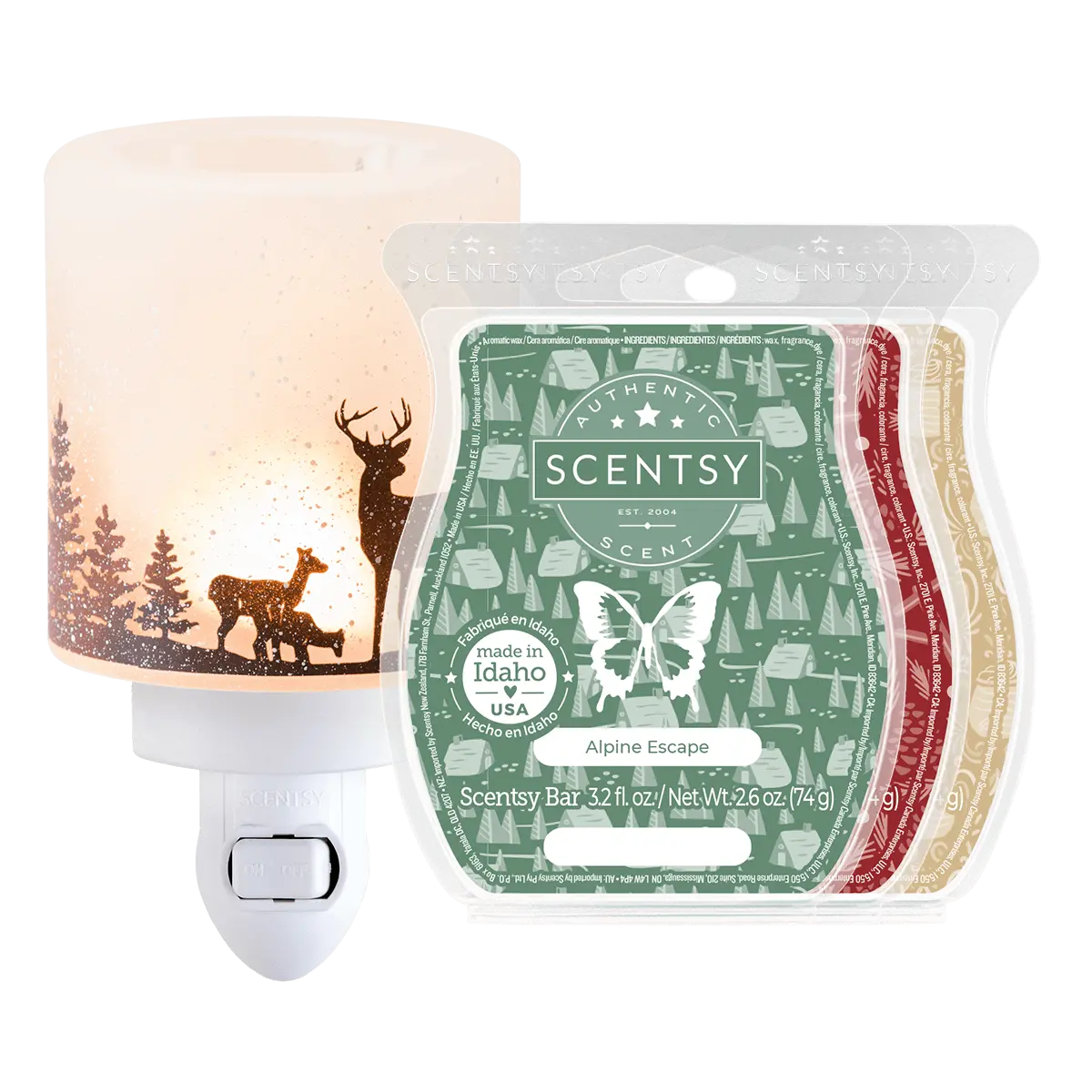 Embers & Evenings Mini Scentsy Warmer & 3-Bar Bundle
