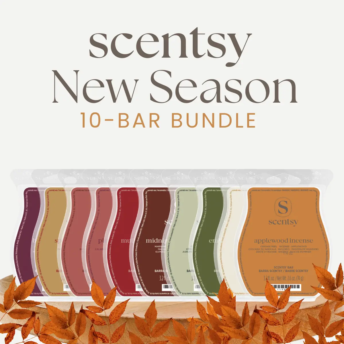 Scentsy 10 Bar New Season Bundle (1) Scentsy New Release Fall & Winter Fragrance 10 Bar Bundle (2026)