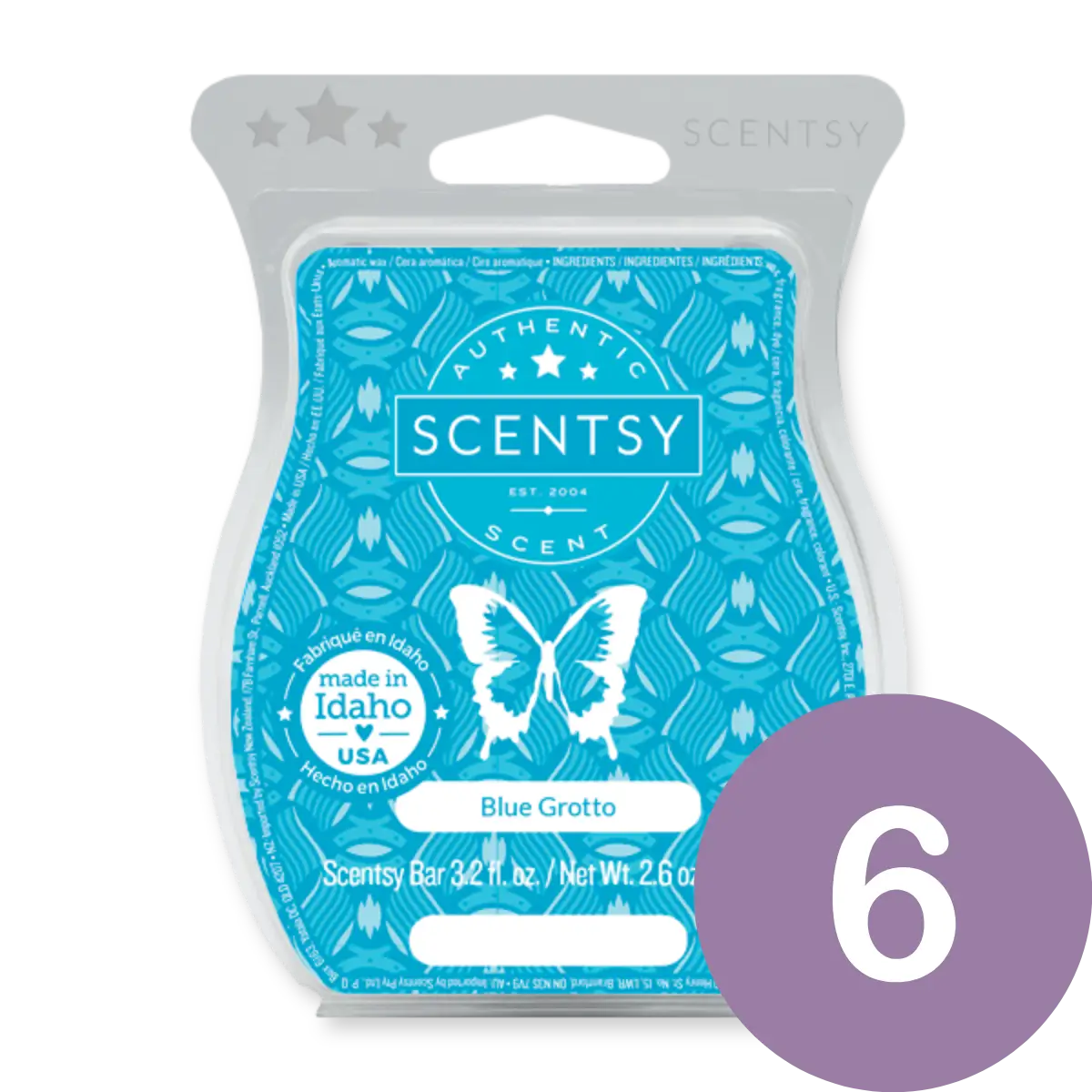 Blue Grotto 6 Scentsy Wax Bar Bundle