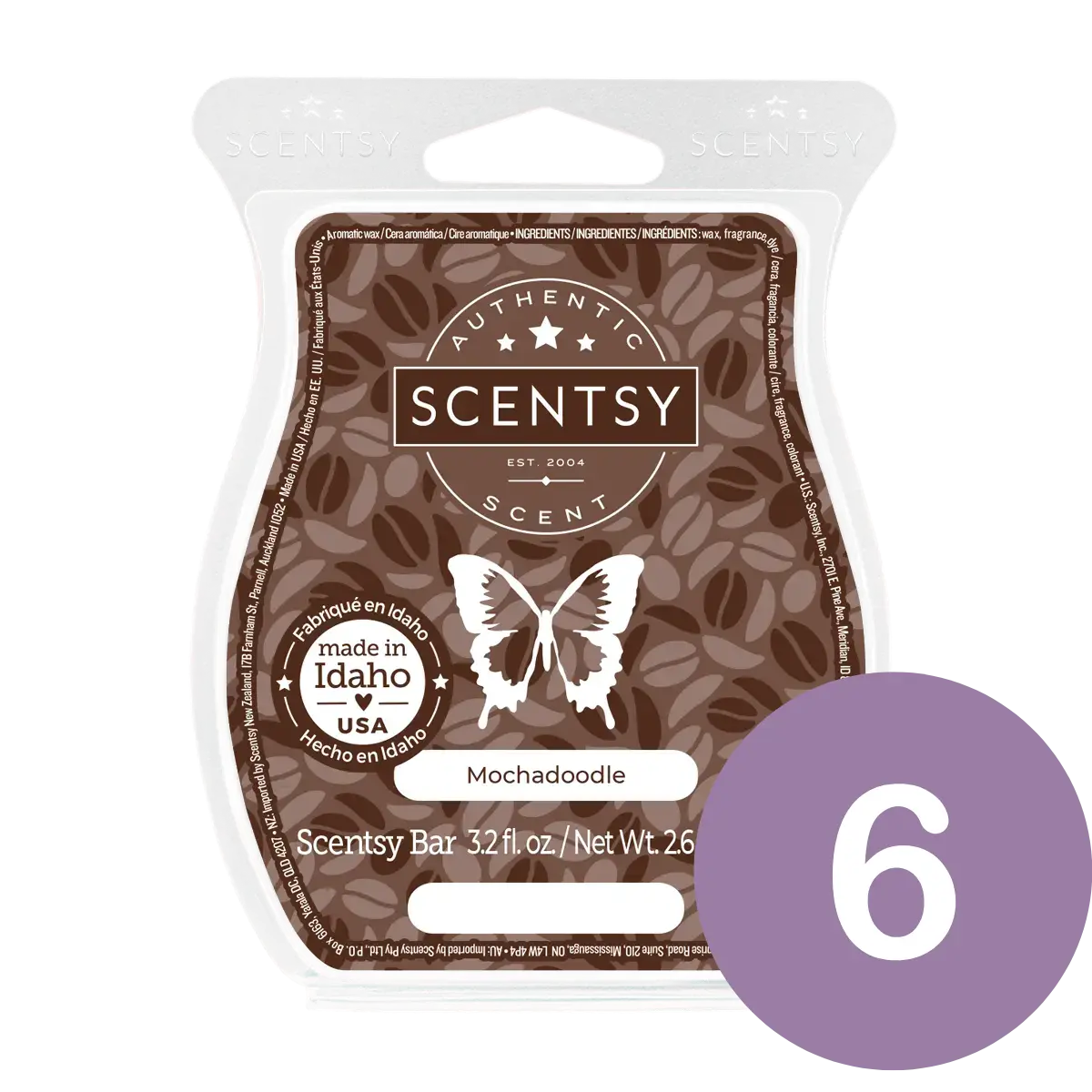 Mochadoodle Scentsy 6 Wax Bar Bundle
