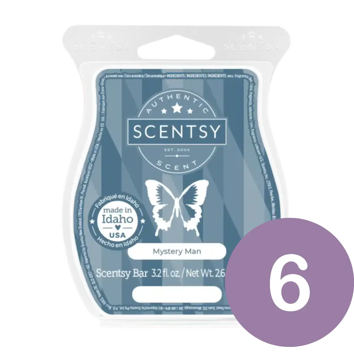 Mystery Man Scentsy 6 Bar Bundle