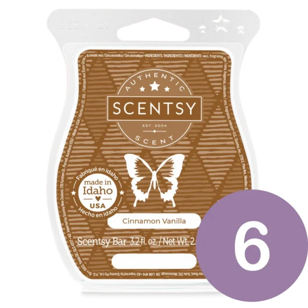 Cinnamon Vanilla Scentsy 6 Wax Bar Bundle