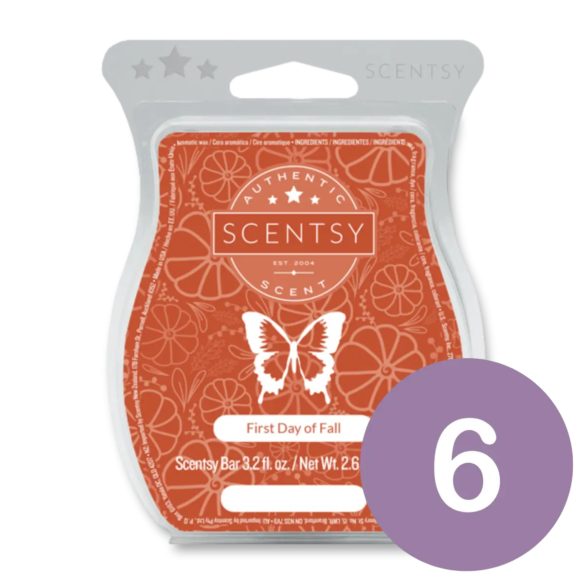 First Day of Fall 6 Scentsy Wax Bar Bundle