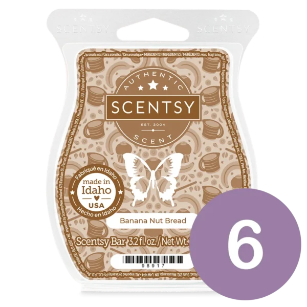 Banana Nut Bread 6 Scentsy Wax Bar Bundle