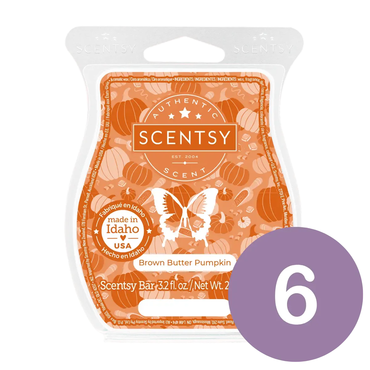 Brown Butter Pumpkin 6 Scentsy Wax Bar Bundle