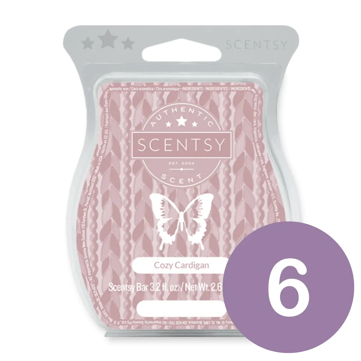 Cozy Cardigan 6 Scentsy Wax Bar Bundle