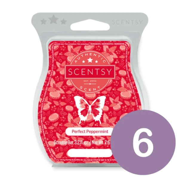 Perfect Peppermint 6 Scentsy Wax Bar Bundle