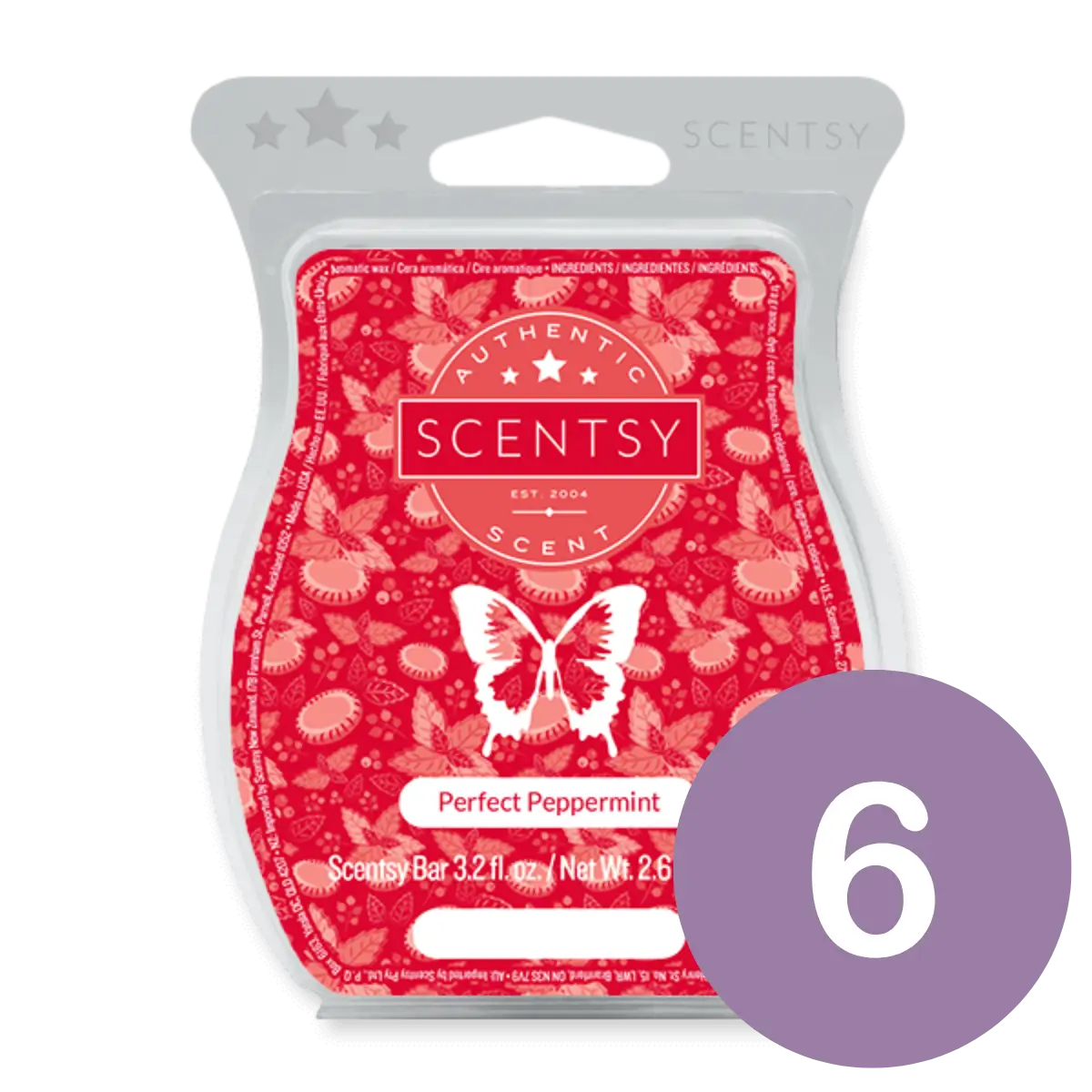 Perfect Peppermint 6 Scentsy Wax Bar Bundle