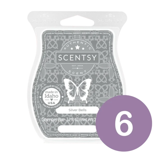 Silver Bells 6 Scentsy Wax Bar Bundle