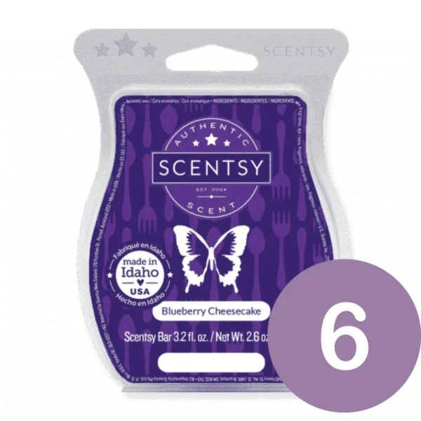 Blueberry Cheesecake 6 Scentsy Wax Bar Bundle