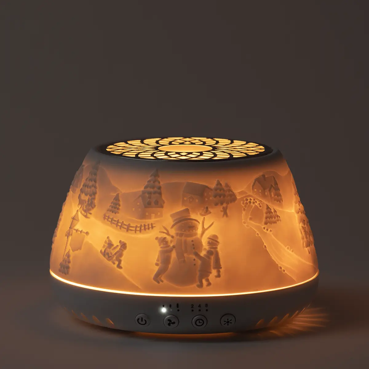 Scentsy Air Quad – Icicle Lane - Glow - Orange Icicle Lane Air Quad Fan Diffuser - Holiday 2026