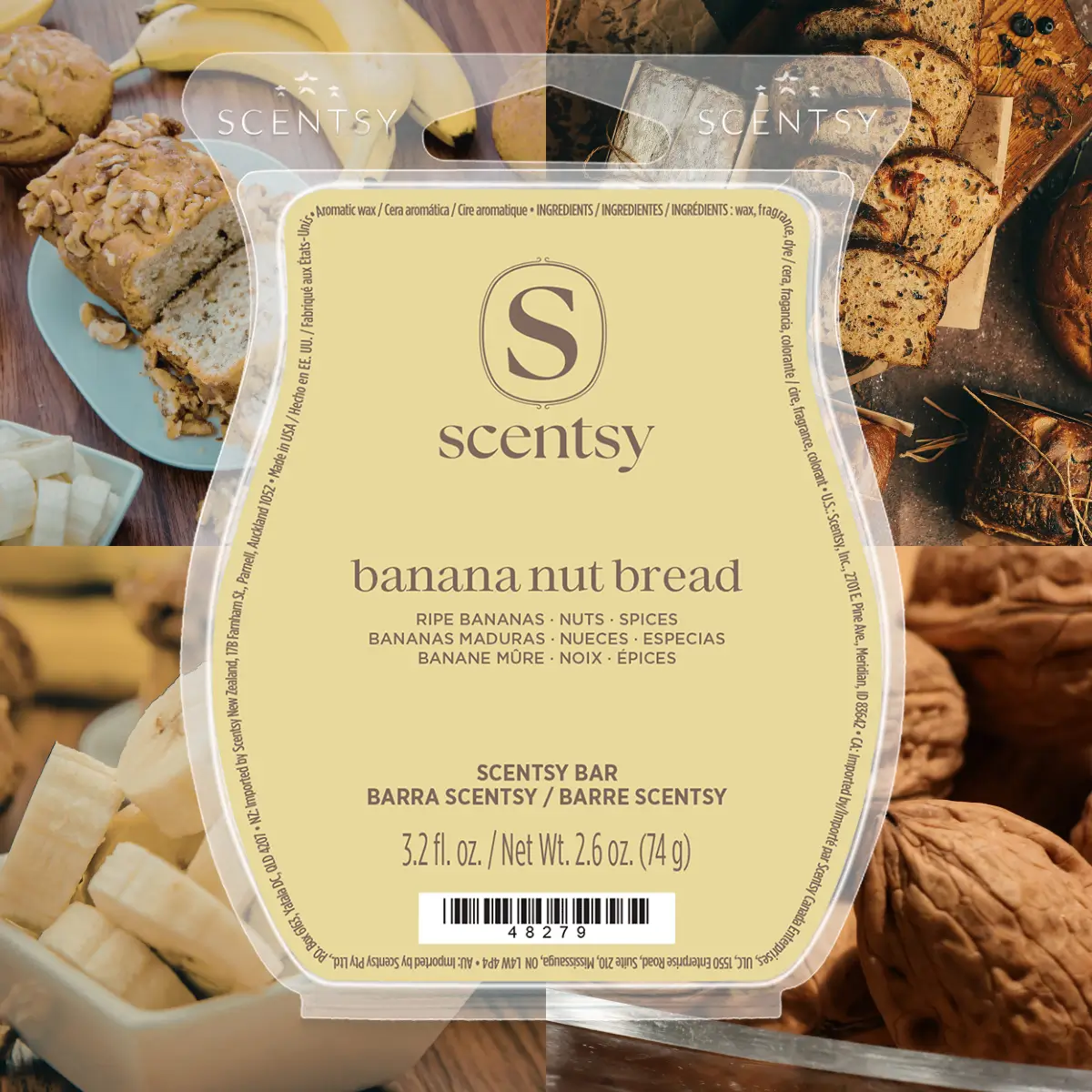 Scentsy Bars Stylized 2026 Annual Catalog (12) Banana Nut Bread Scentsy Wax Bar