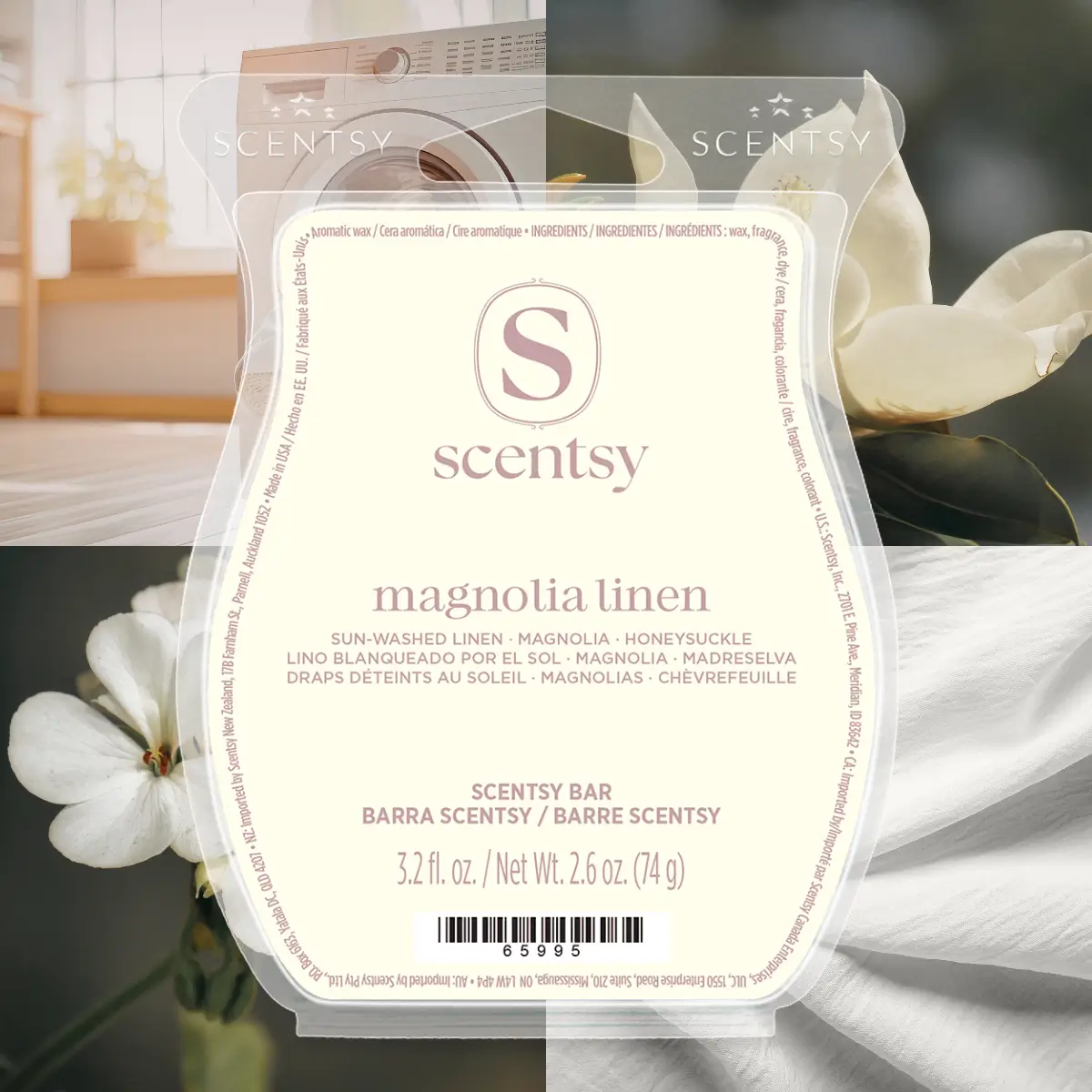 Scentsy Bars Stylized 2026 Annual Catalog (14) Magnolia Linen Scentsy Wax Bar
