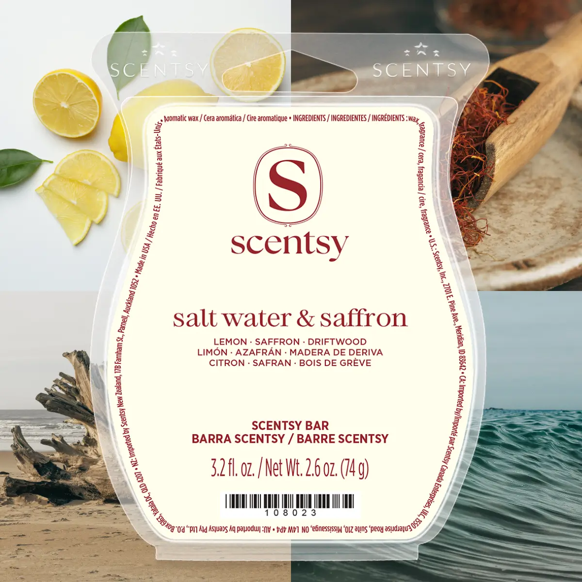Salt Water & Saffron Scentsy Wax Bar