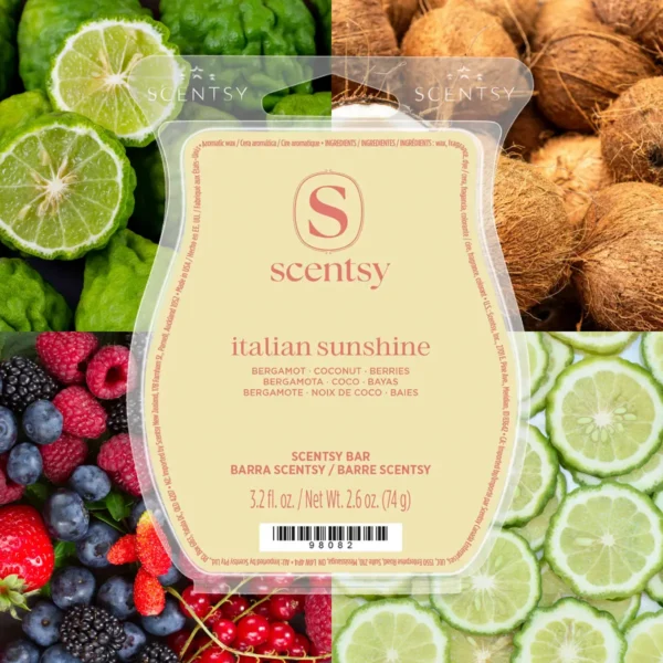 Scentsy Bars Stylized 2026 Annual Catalog (2) Italian Sunshine Scentsy Wax Bar