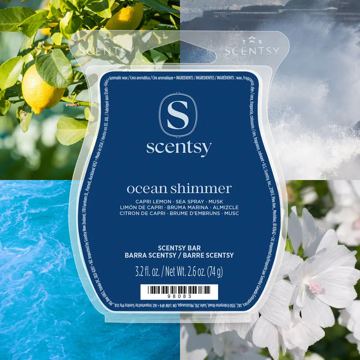 Scentsy Bars Stylized 2026 Annual Catalog (3) Ocean Shimmer Scentsy Wax Bar