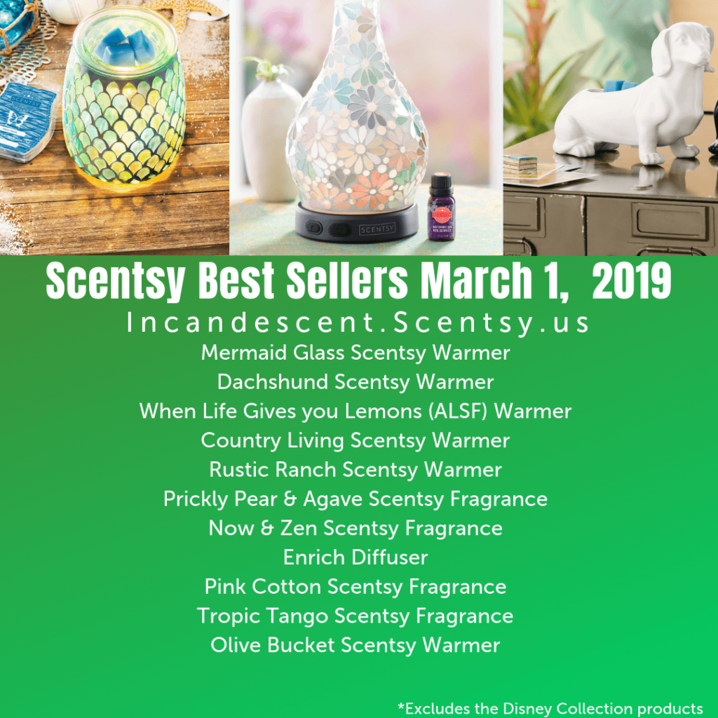 Scentsy Best Sellers Week of March 1st, 2019