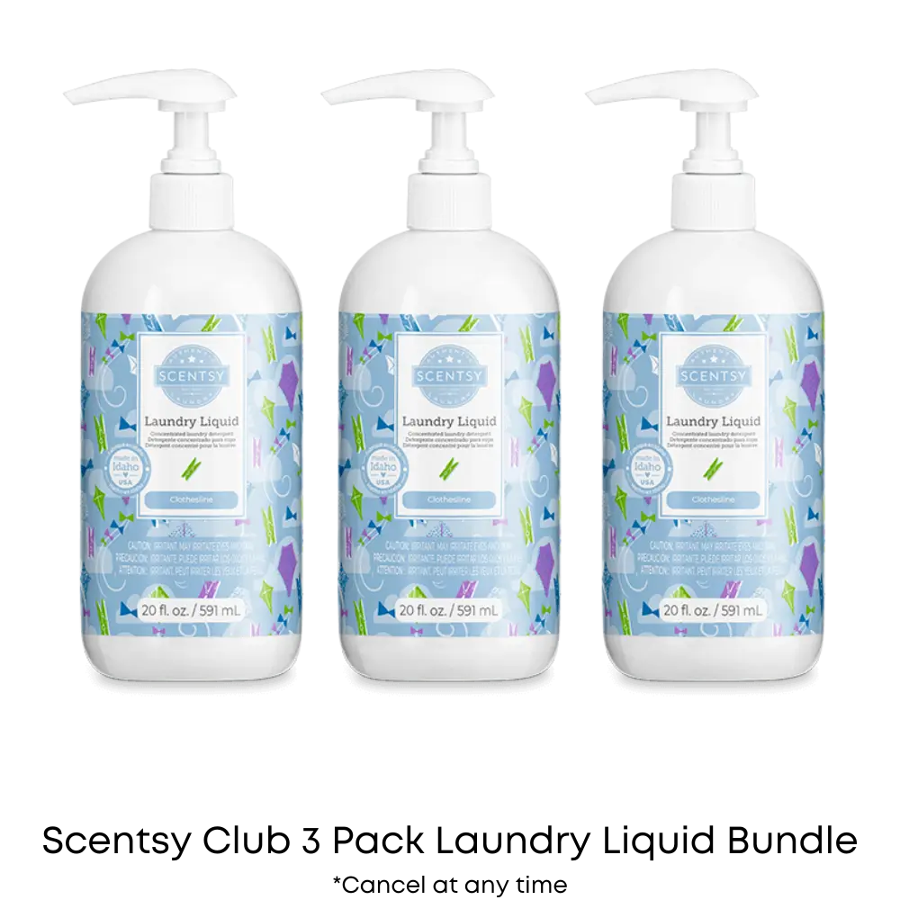 Clothesline Scentsy Laundry Liquid 3 Pack Bundle | Scentsy Club