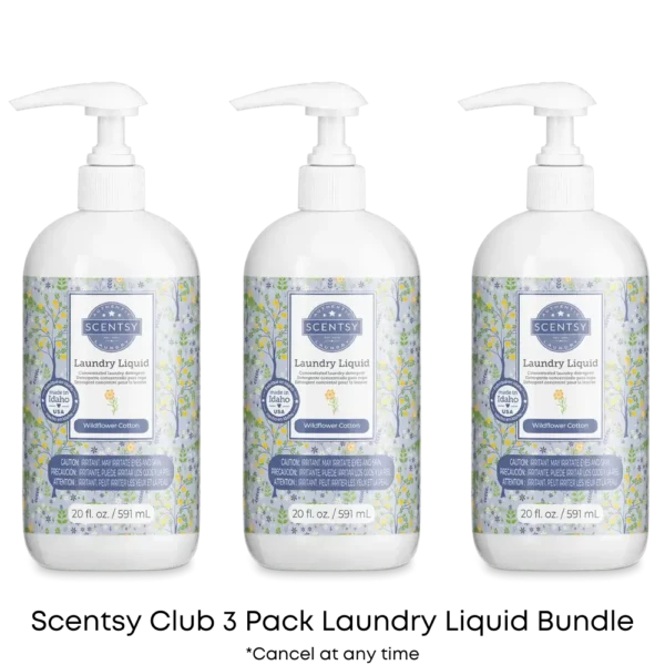 Wildflower Cotton Scentsy Laundry Liquid 3 Pack Bundle | Scentsy Club