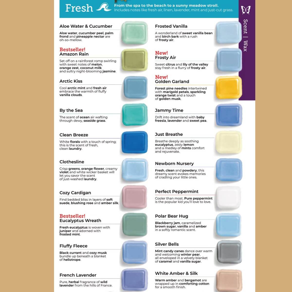 Complete Scentsy Fall Winter 2023 Catalog Scent List