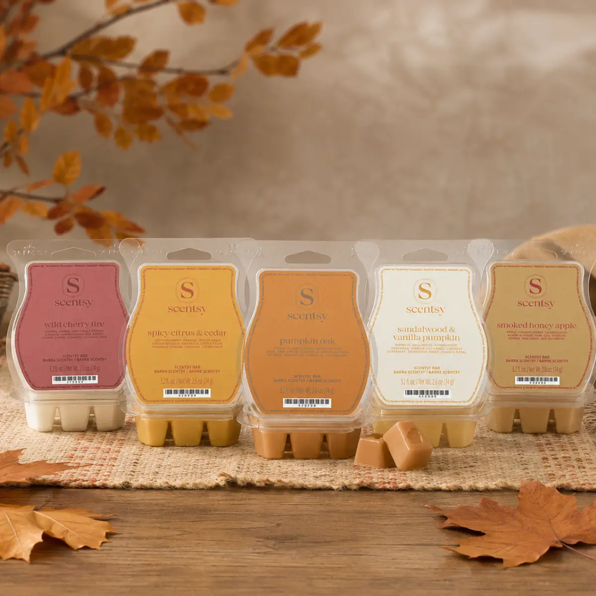 Scentsy Harvest Collection 2026 (6) Harvest 2026 5 Pack Scentsy Wax Bar Bundle