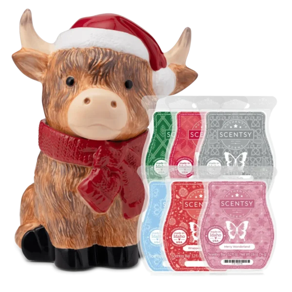 Jolly Ol' Saint Moo Scentsy Warmer & 6 Bar Holiday Gift Bundle