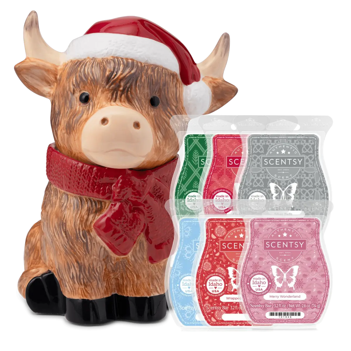 Jolly Ol' Saint Moo Scentsy Warmer & 6 Bar Holiday Gift Bundle