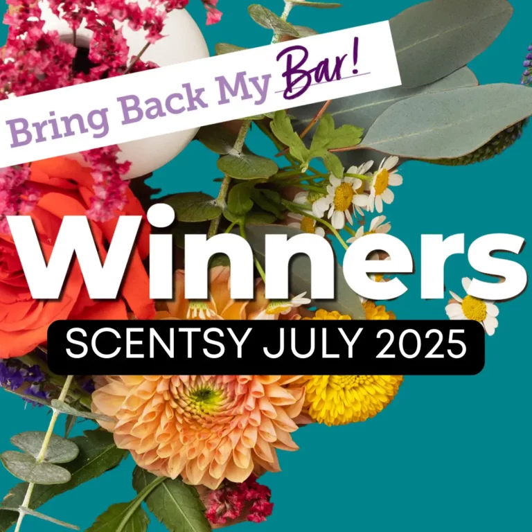 Scentsy Bring Back my Bar July 2025 Winners