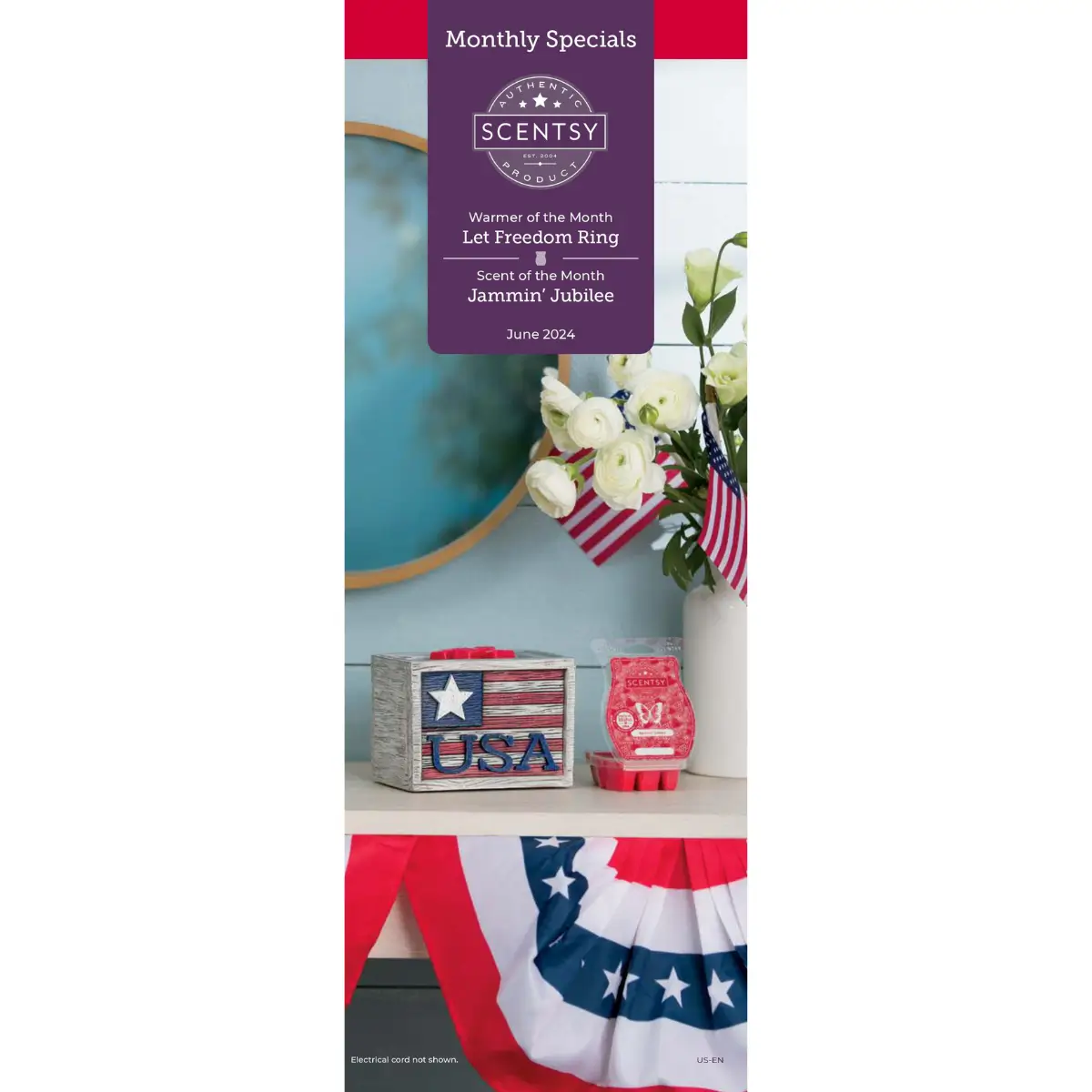 Scentsy June 2024 Warmer of the Month - Let Freedom Ring USA + Jammin' Jubilee