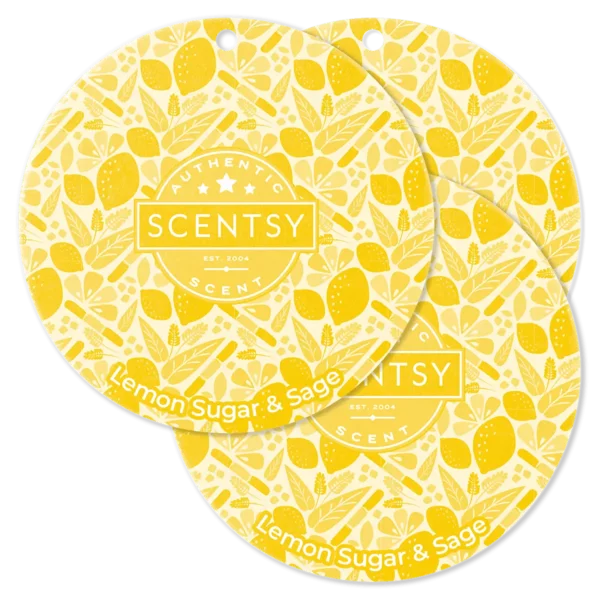 Lemon Sugar & Sage Scentsy Scent Circle 3 Pack |  June 2025