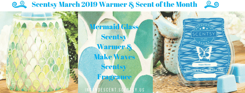 Scentsy March 2019 Specials Mermaid Glass Incandescent.Scentsy.us