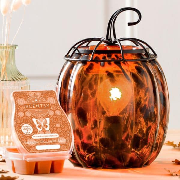 Scentsy October 2022 Warmer &Amp; Scent Of The Month | Tiger'S Eye Pumpkin + Warm Pumpkin Drizzle Scentsy October 2022 Warmer Scent of the Month