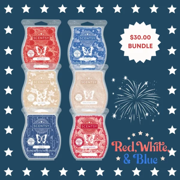 Scentsy Red, White, & Blue Wax Bar Bundle