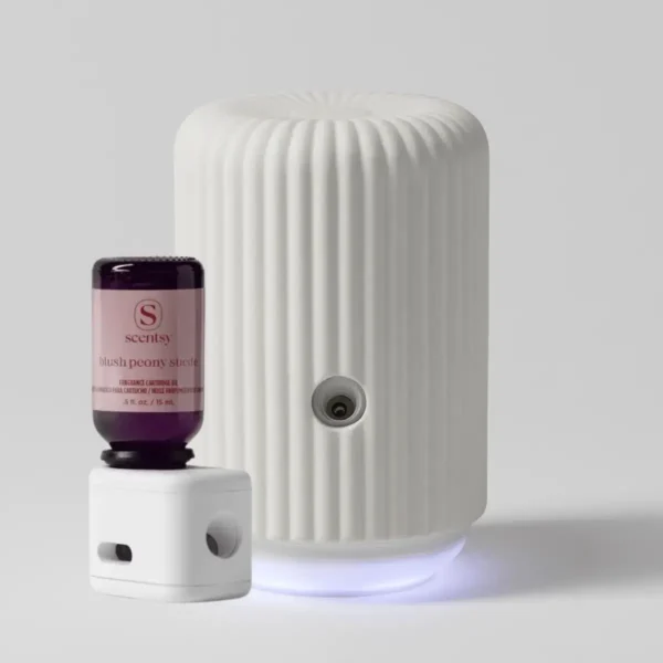 Scentsy Solo Diffuser & Blush Peony Suede Fragrance Cartridge