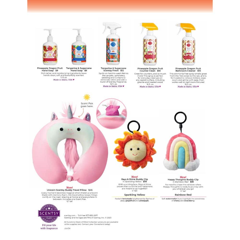 Scentsy 2023 Summer Collection | Sunshine State Of Mind Scentsy Sunshine State of Mind Collection Summer 20232