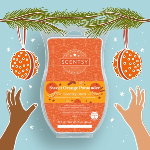 Sweet Orange Pomander Scentsy Brick | Holiday 2021