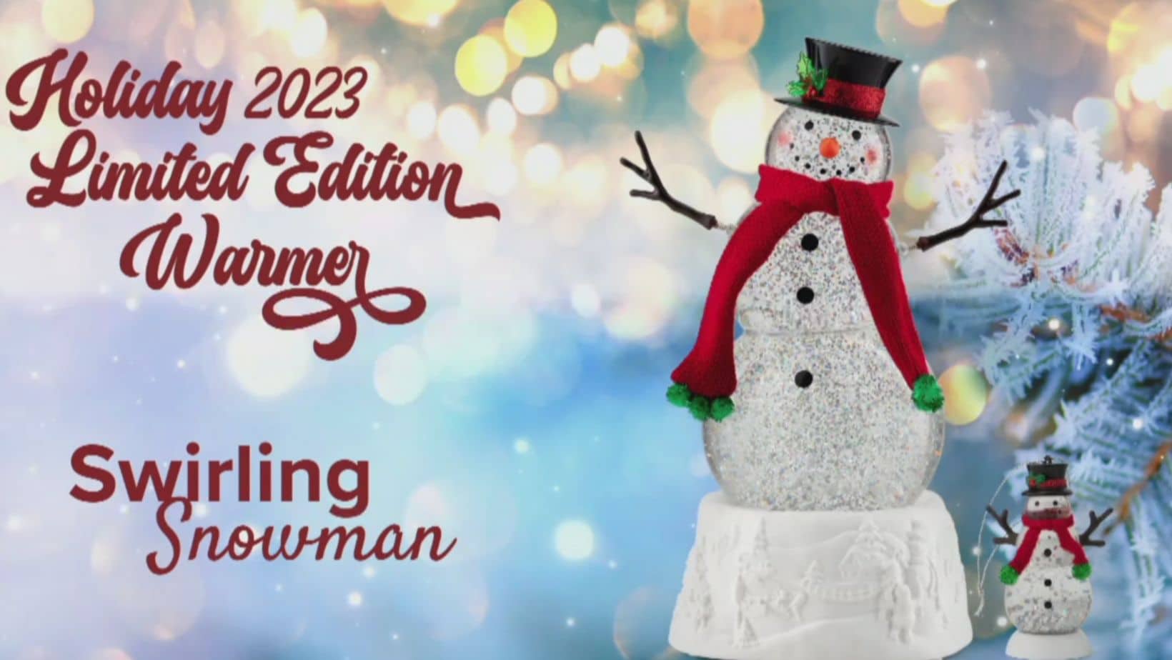 Holiday 2023 Limited Edition Scentsy Warmer - Swirling Snowman | Shop 11/1