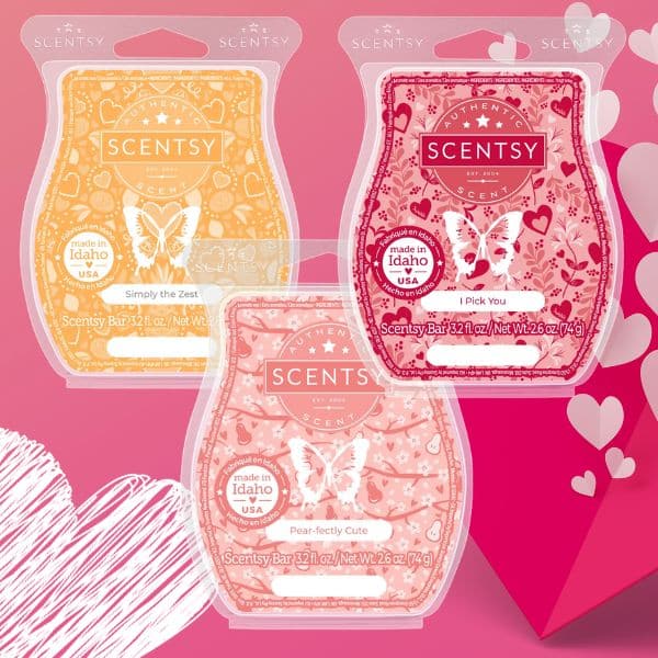 Scentsy Valentine’s Day 2024 Wax Bar 3 Pack Incandescent.Scentsy.us