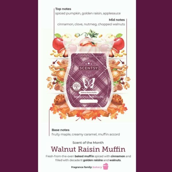 Scentsy Walnut Raisin Muffin Fragrance