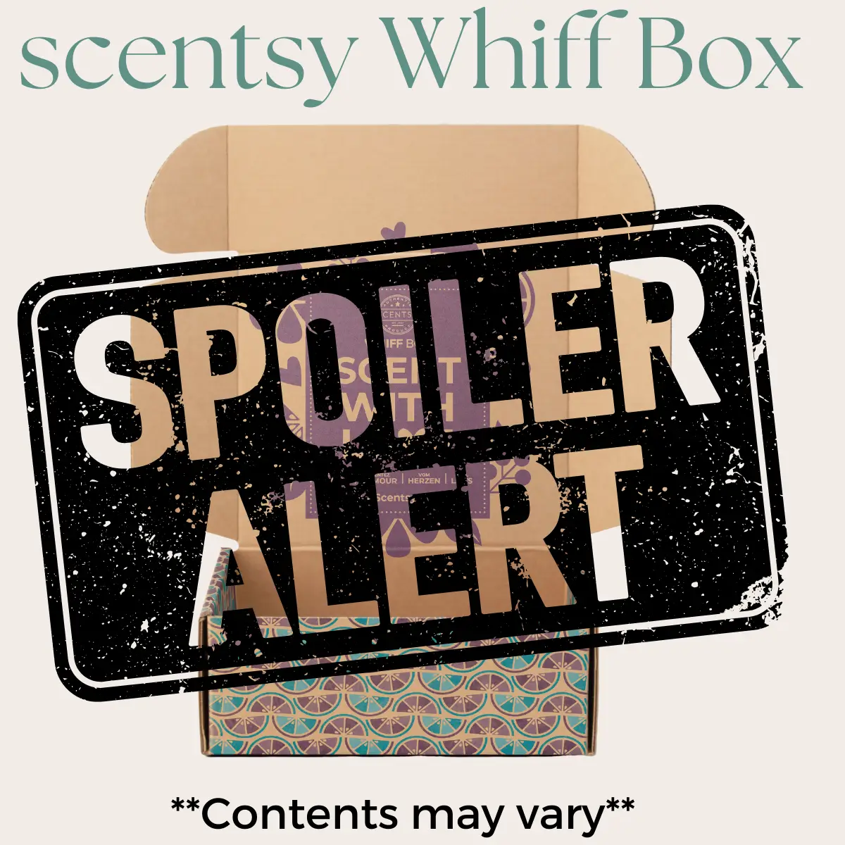 Scentsy October 2025 Whiff Box Spoiler
