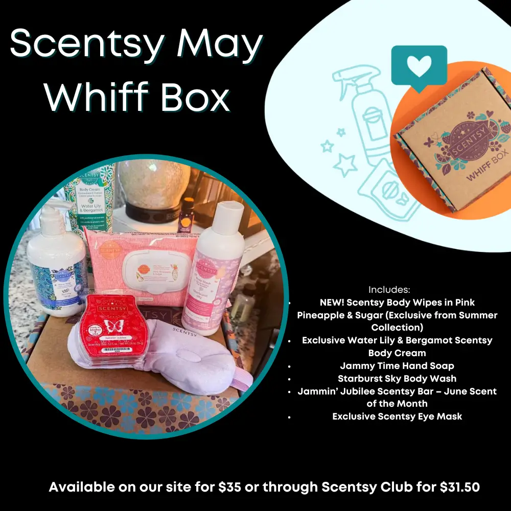February 2024 Scentsy Whiff Box Incandescent.Scentsy.us