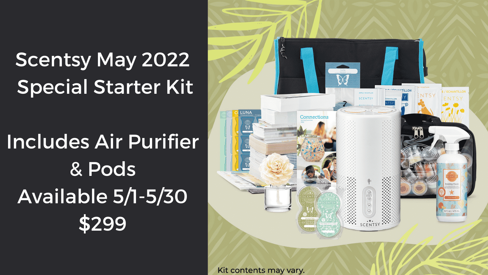 Scentsy may 2022 Start Kit with Air Purifier