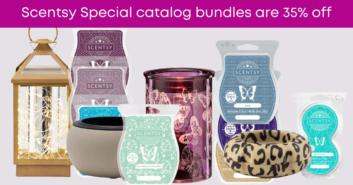 Scentsy special catalog bundles are 35% off