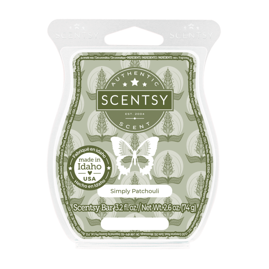 Simply Patchouli Scentsy Bar BBMB January 2025 Incandescent.Scentsy.us